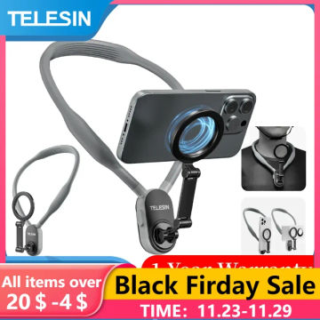 TELESIN Silicone Phone Magnetic Neck Mount Quick Release Hold for Iphone 15 14 13 12 11 SAMSUNG HUAWEI XIAOMI Phone Accessories
