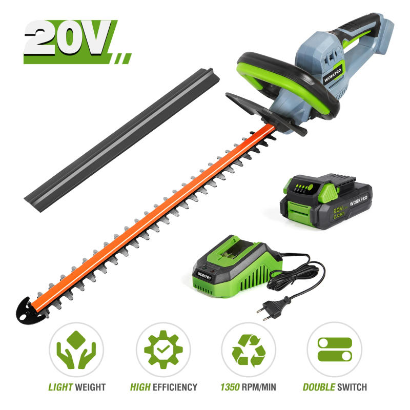 Description Picture 2 of itemWORKPRO 20V Electric Cordless Household Trimmer Hedge Trimmer Quick Charge Rechargeable Electric Trimmer Pruning Saw with Blade