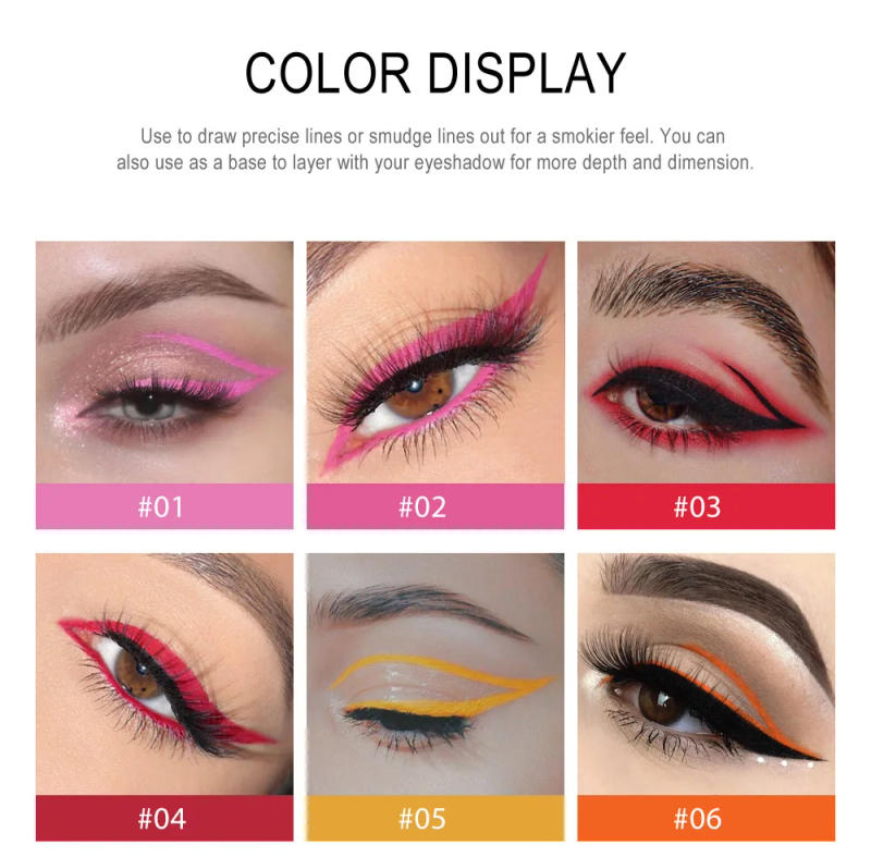 Description Picture 5 of itemHandaiyan Colored Eyeliner Set 12 Colors Waterproof Eyeliner Pencil Long Lasting Colorful Eye Liner Beauty Makeup For Women
