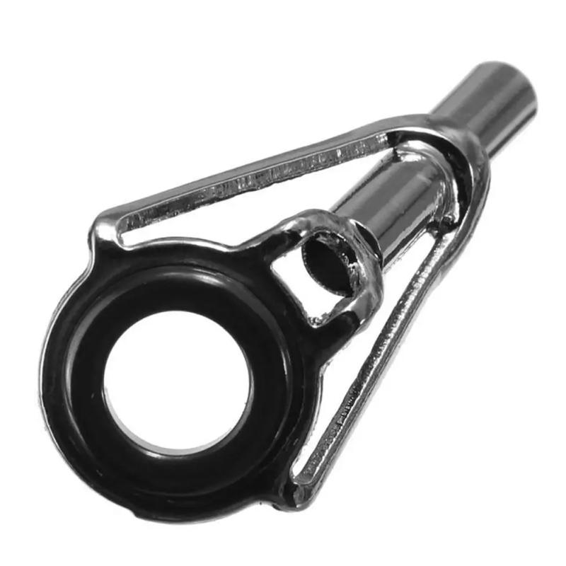 Description Picture 5 of item7 PCS Casting Fishing Rod Guide 0.5/0.6/0.8/1.1/1.4/1.8cm Diameter Rock Stainless Steel Frame Baitcasting Eye Line Ring