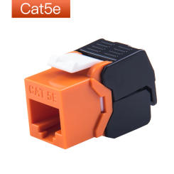 Linkwylan RJ45 Cat 5e 6 6A Multi Colors Keystone Jack Toolless Type UTP Network Modules Tool-Free Connection One Piece