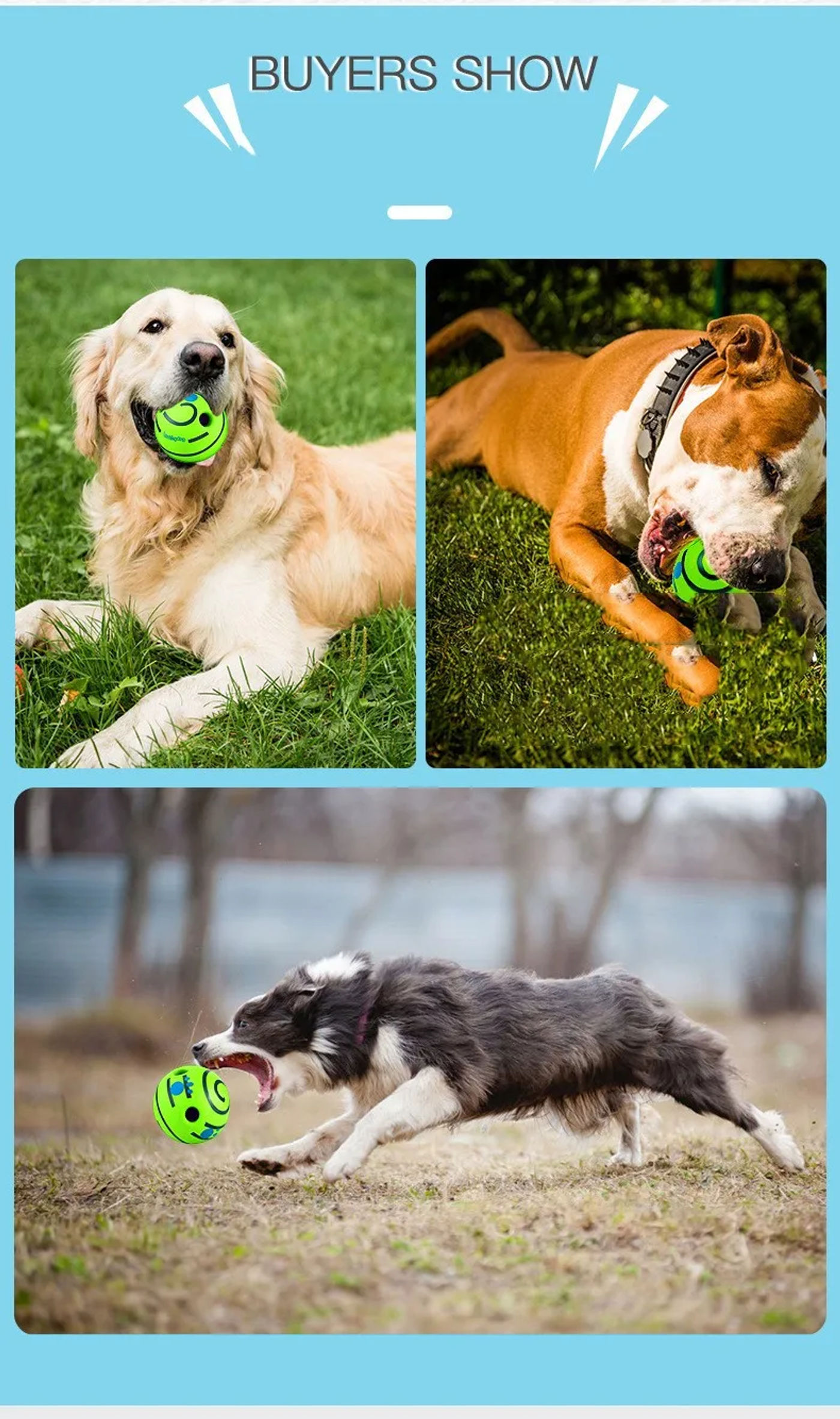 Description Picture 4 of itemPet toy dog self-healing toy dog toy giggling sound ball chewing pet ball rolling molars to relieve boredom