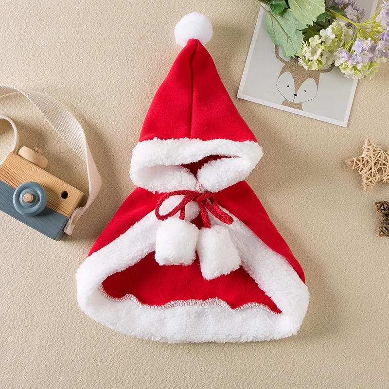 Description Picture 3 of itemFunny Cat Christmas Cat Costume Dog Cloak With Hat Pet Accessories Warm Adjustable Deer Santa Claus Pet Cat Costume Cat Cosplay