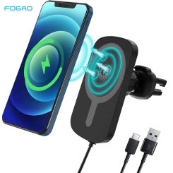 FDGAO 30W Magnetic Wireless Charger Car Air Vent Stand Phone Holder Fast Charging Station For iPhone 12 13 14 Pro Max Mini Plus