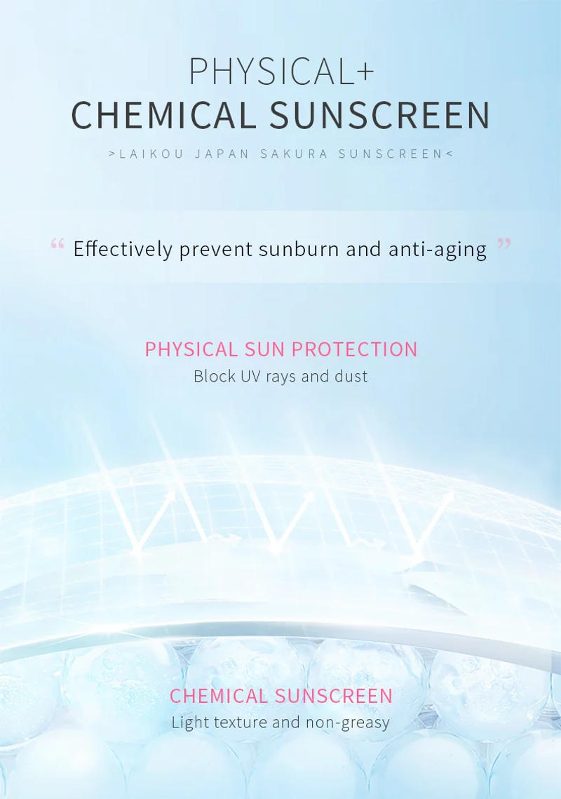 Description Picture 6 of itemSakura Sunscreen Cream Protector SPF50 Facial Moisturizer Whitening Sun Block Gel Isolation Lotion Cream Bleaching Creams Facial