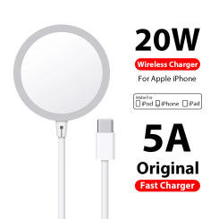 20W Original Magnetic Wireless Fast Charger For Magsafe For iPhone 15 14 13 12 11 Pro Max Mini X USB Type C Fast Charging Cable