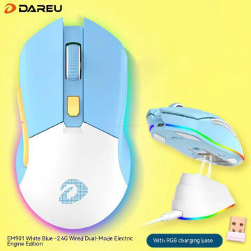Dareu A950 Tri-Mode Bluetooth Wireless 2.4g Mouse Air Mouse Rgb Charging Base For Pc Gamer Kit Mice Office Laptop Accessories