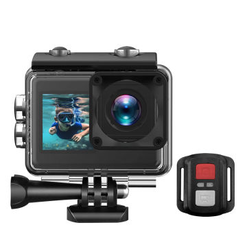 LUOSI Action Camera 4K 30FPS 20MP 2.0 LCD Dual Screen Wi-Fi Waterproof with Remote Control Sports Cam with EIS anti-shake