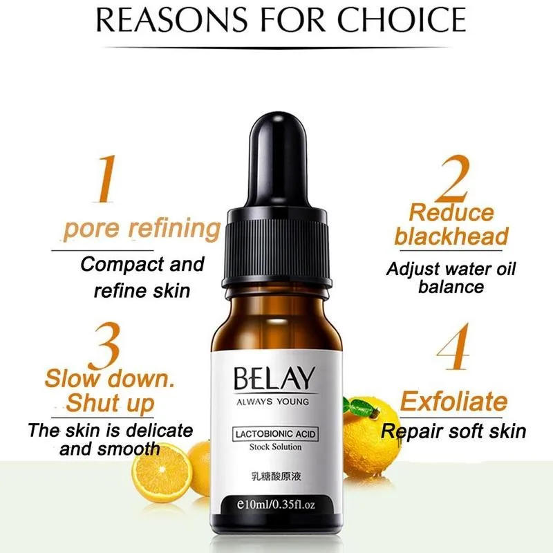 Description Picture 5 of itemBelay Lactobionic Acid Shrink Pores Serum Korean Cosmetics Fade Fine Lines Anti-Aging Face Care Whiten Moisturizing Skin Care