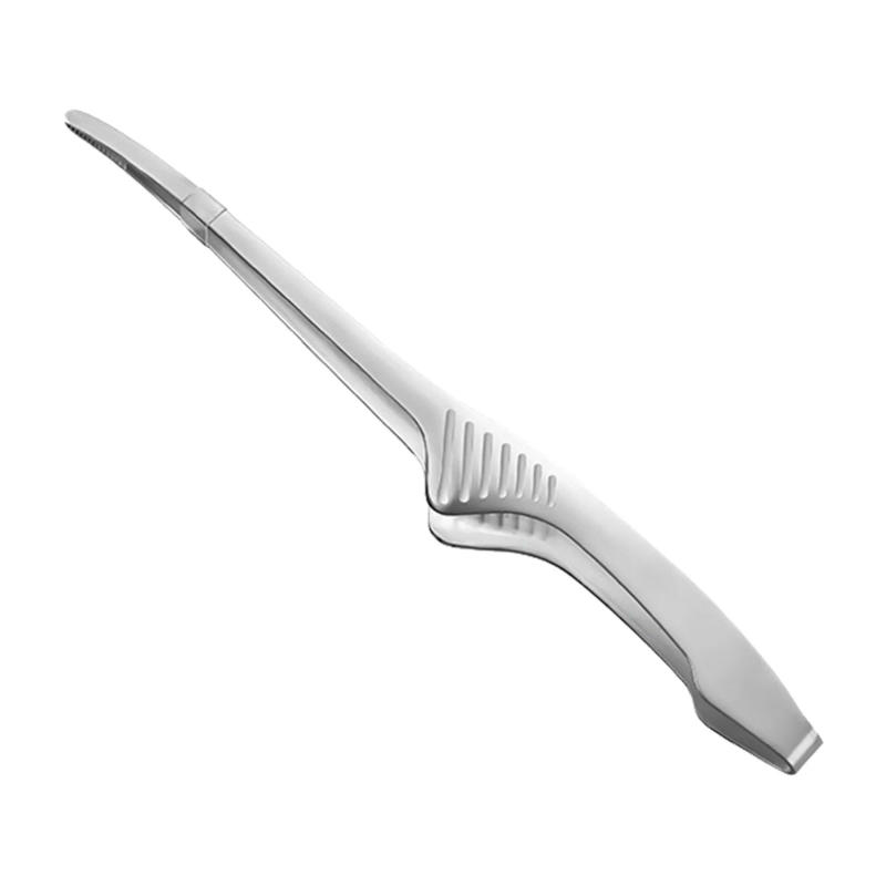 Description Picture 2 of itemStainless Steel Serving Tongs 304 Stainless Steel Steak Tong Reusable Baking BBQ Buffet Steak Clip Kitchen Tongs For Cheese