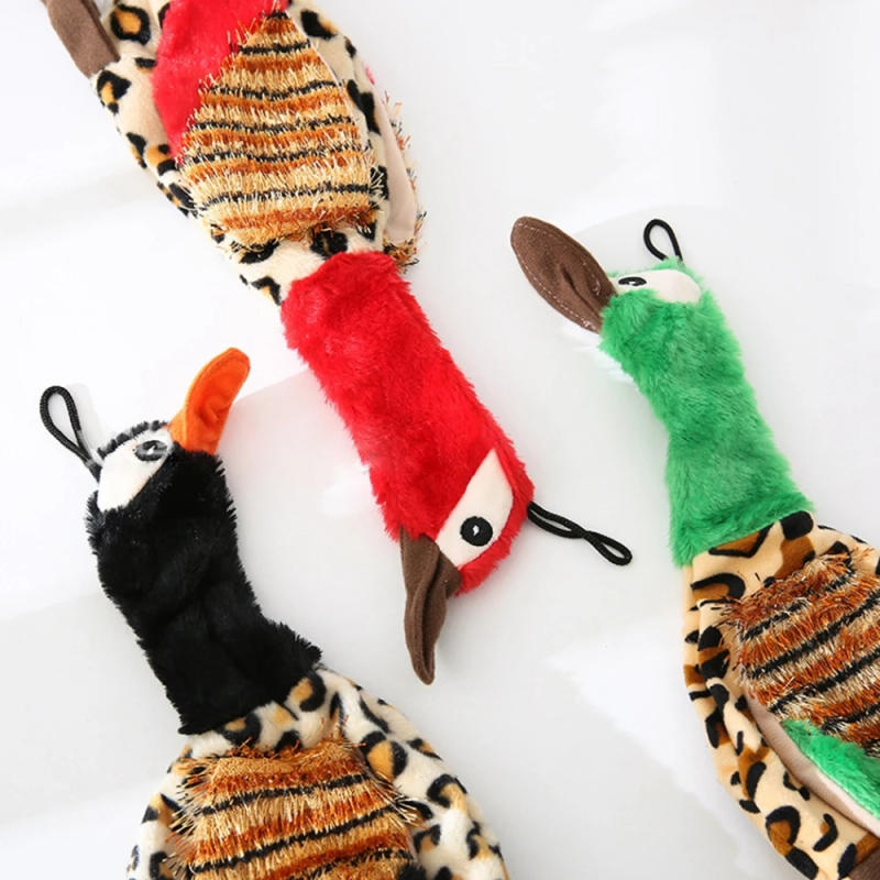 Description Picture 6 of item3Pcs Plush Pet Squeaky Toy Stuffed Bird Shape Dog Chew Toy Puppy Teething Toy Animal Squeak Dog Toy Cleaning Tooth Dog Chew Toys