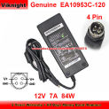 Genuine 12V 7A AC Adapter for EDAC EA10953C-120 SPAG98334 DPG3084A0073 Round with 4 Pin Tip Power Supply