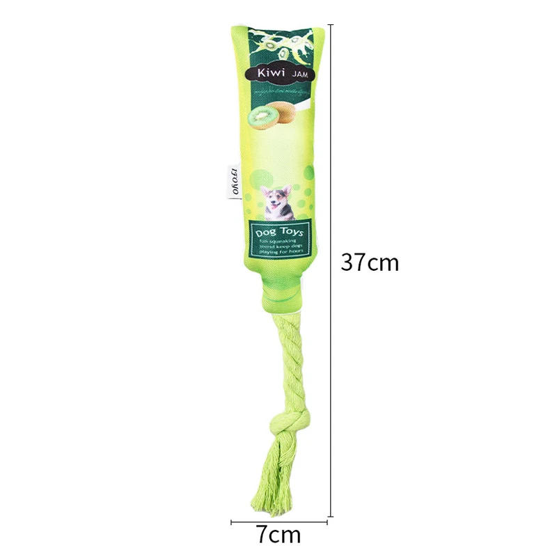 Description Picture 5 of itemmarmalade Shaped Dog Chew Squeaker Toys Funny Outdoor Training Playing Teeth Cleaner Puppy Plush Toy Pets Supplies