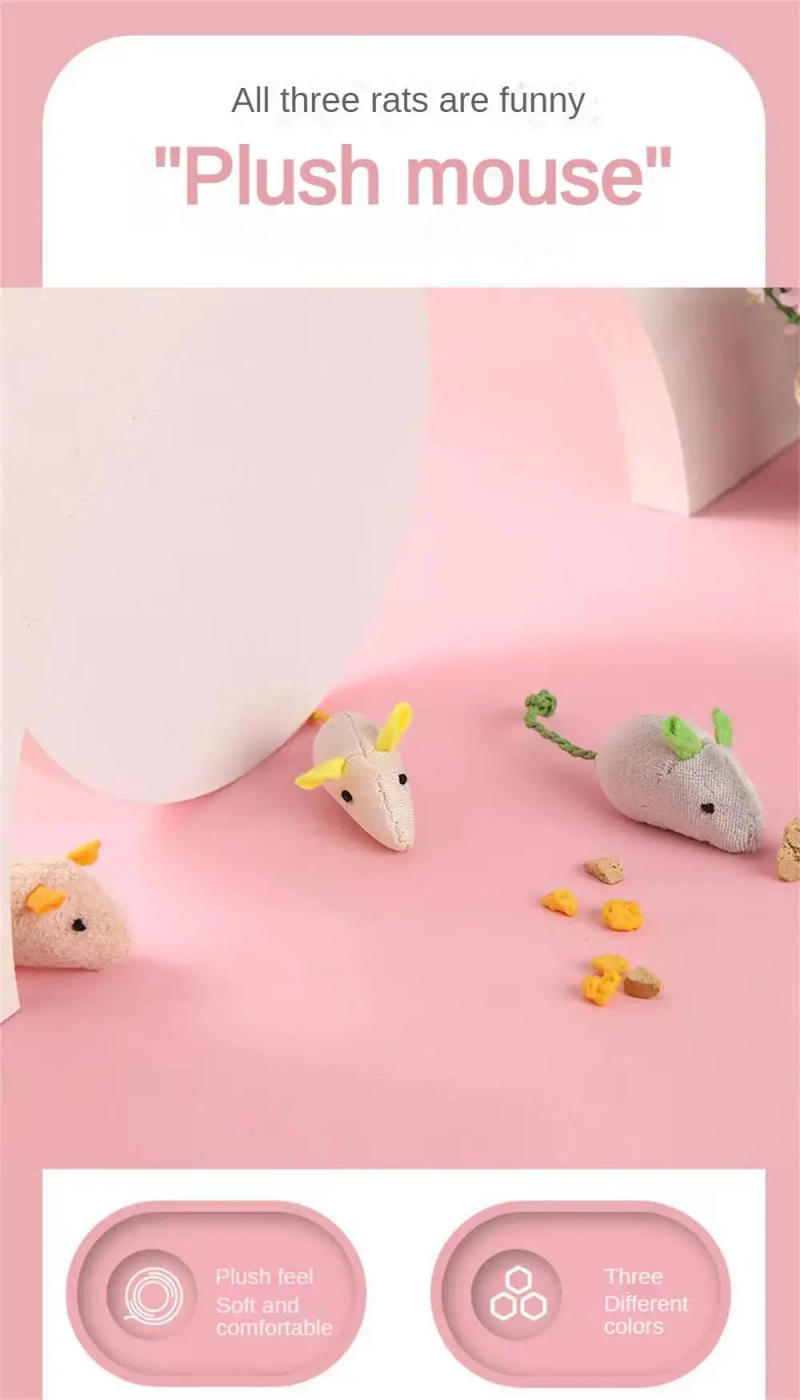 Description Picture 2 of itemKitten Toy Cute Modeling Creative Home Accessories Mouse Toy Interactive New Pet Supplies Cat Toy Bite Resistance Pet Products