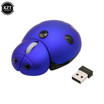 Wireless Laser Mini Ergonomic Computer Mouse Portable Creative Ladybug Shape Cute Usb Animal Mause Gift PC Mice For Laptop