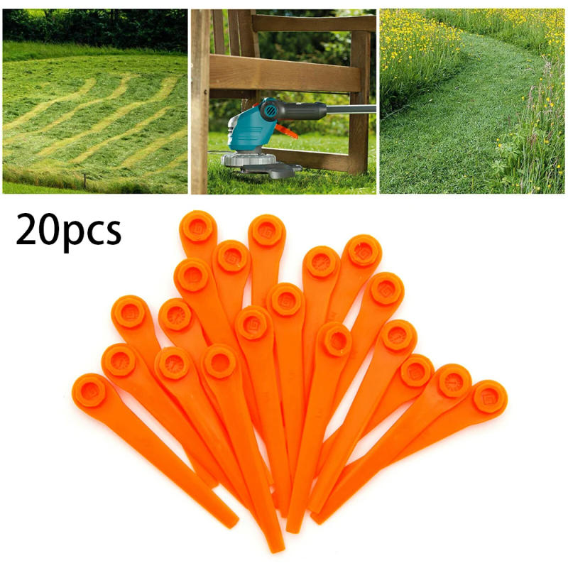 Description Picture 3 of item20 PCS Plastic Grass Lawn Mower Trimmer Blades Replacement For-Gardena 9823 9825 9820 9821 Garden Trimming Accessories
