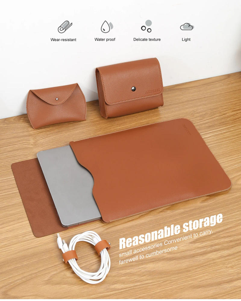 Description Picture 4 of itemLaptop Sleeve Case Pouch for ( MacBook Mac Book iPad ) Air M1 M2 13 3 14 2 15 6 16 Pro 12 9 11 Inch Cover Bag Set Vegan Leather