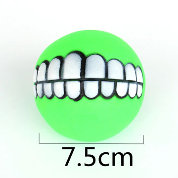 Pet Dog Puppy Ball Teeth Silicon Chew Toys Sound Novelty Playing Funny Toys Dog Accessories Dog Toys For Large Dogs Random color