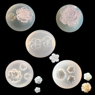 Flower Rose Shape Epoxy Resin Silicone Mold DIY Jewelry Hairpin Making Decor