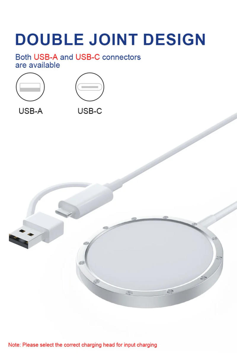 Description Picture 6 of item15W Magnetic Wireless Charger Pad For Macsafe iPhone 14 13 12 Pro Max Mini PD USB A Induction Fast Wireless Charging  Charger