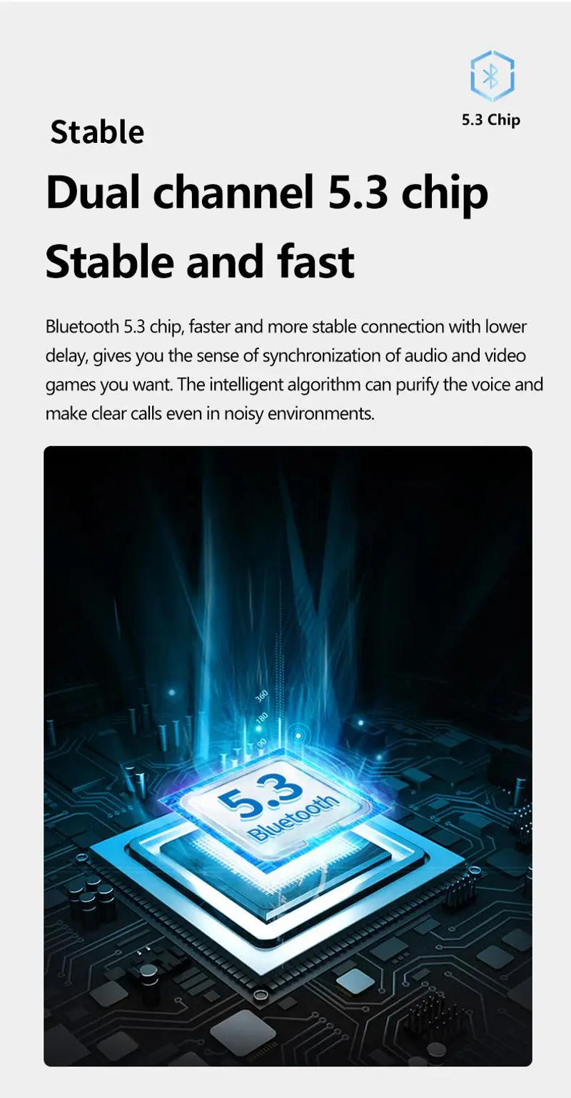 Description Picture 6 of itemXIAOMI Bluetooth 5.3 Wireless Earphones A520 In Ear Headphones EarHooks Game Headset Waterproof Sports Earbuds For Phone/Laptop