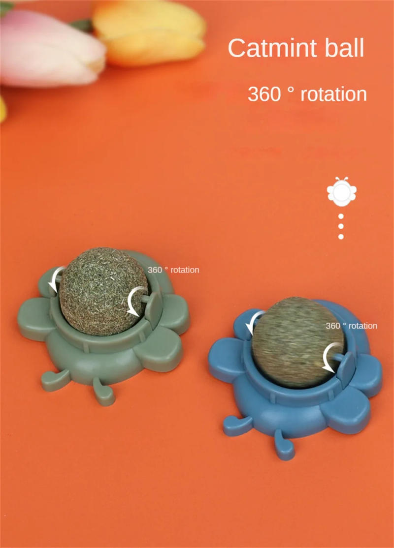 Description Picture 6 of itemCatnip Cat Wall Ball Cat Candy Licking Snacks To Promote Digestion Pet Toys For Treats Healthy Cat Accessories Natural Mint Ball