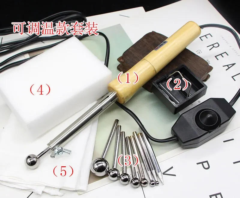 Description Picture 3 of item110V/220V Cloth Fabric Flower Making Tools set, 8 heads+Soldering iron fabric flower maker