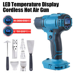 18V Heat Gun LED Temperature Display Hot Air Gun 2-Speed Adjustment Large Power Portable Wireless Charging Welding Gun