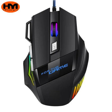 Original IHOYI Wired Game Mouse, 7-Button Colorful Breathing, Luminous Laptop, Esports PC Mouse