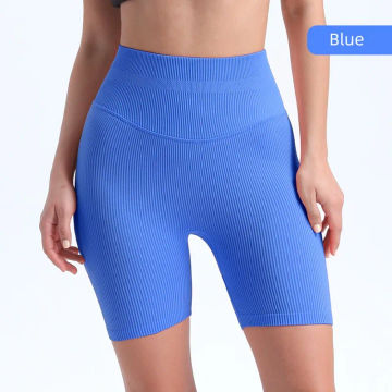 Women Summer Sports Shorts Seamless High Waist Solid Yoga Short Leggings Gym Fitness Push Up Butt-lift Short Pants Jogging pants