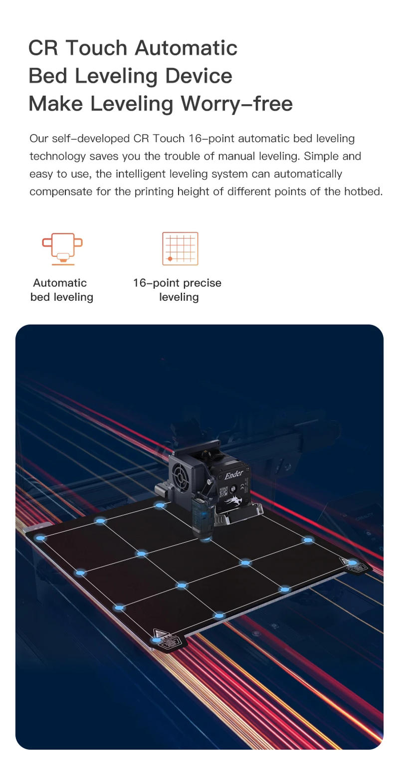 Description Picture 5 of itemCREALITY Ender-3 S1 3D Printer Direct Dual-Gear Extruder Dual Z-Axis 32Bit Silent High-Precision CR Touch Auto Bed Leveling