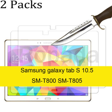 2PCS for Samsung galaxy tab S 10.5 SM-T800 SM-T805 Tempered glass screen protector 2.5D 9H 0.33 tablet front cover film