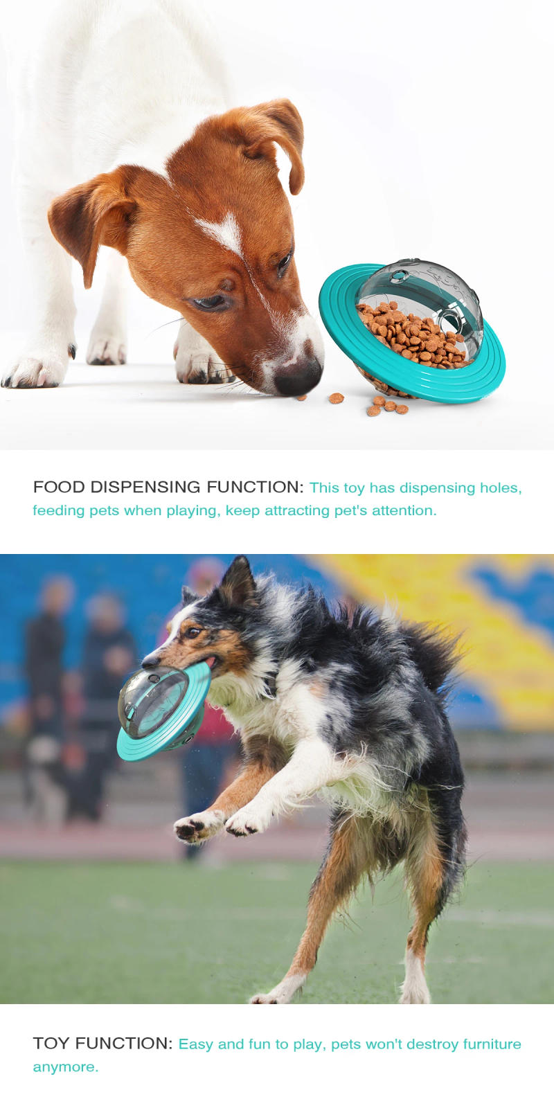 Description Picture 6 of itemDog Planet Treat Toy For Small Large Dogs Cat Food Dispensing Funny Interactive Training Toy Puppy Slow Feed Pet Improve IQ
