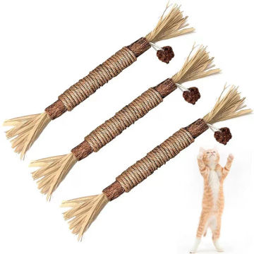 Cat Toys Silvervine Chew Stick,Kitten Treat Catnip Toy Kitty Natural Stuff with Catnip for Cleaning Teeth Indoor Dental