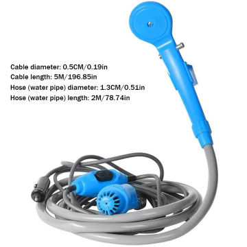 Portable Camping Shower Outdoor Rechargeable Electric Shower Pump For Car Washing Gardening Pet Cleaning Hiking Camping Supplies