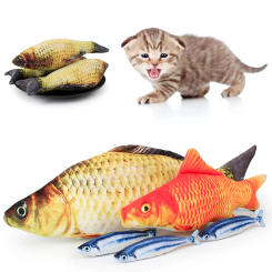 Cat Toy Training Entertainment Fish Plush Stuffed Pillow 20CM Simulation Fish Cat Toy Fish Interactive Pet Chew Toys