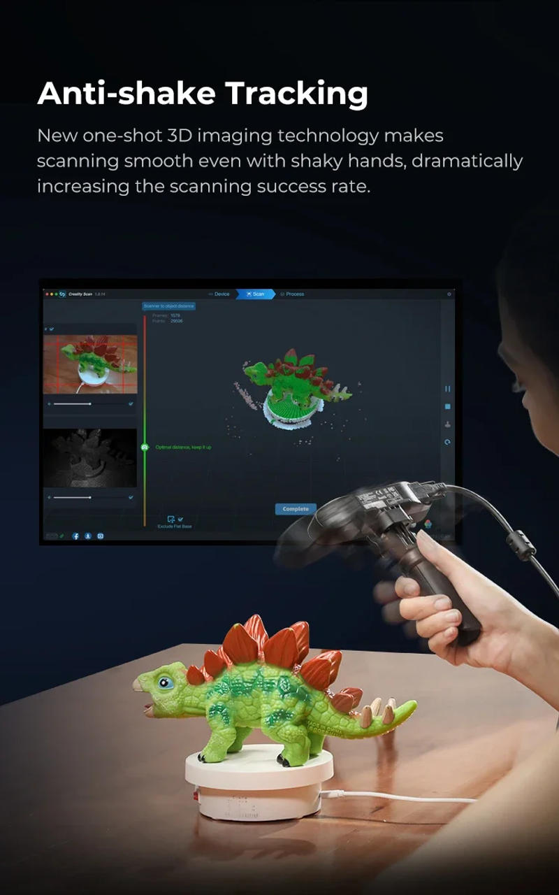 Description Picture 3 of itemCreality CR-Scan Ferret Pro Portable Handheld 3D Scanner Anti-shake Tracking WiFi6 Wireless Scanning 0.1mm Accuracy 24-bit