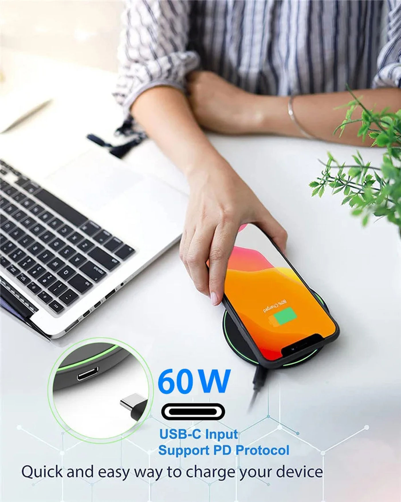 Description Picture 3 of item30W Wireless Charger Pad Stand For iPhone 14 13 12 11 Pro X XS Max XR Samsung S21 S20 Fast Charging Dock Station Phone Chargers