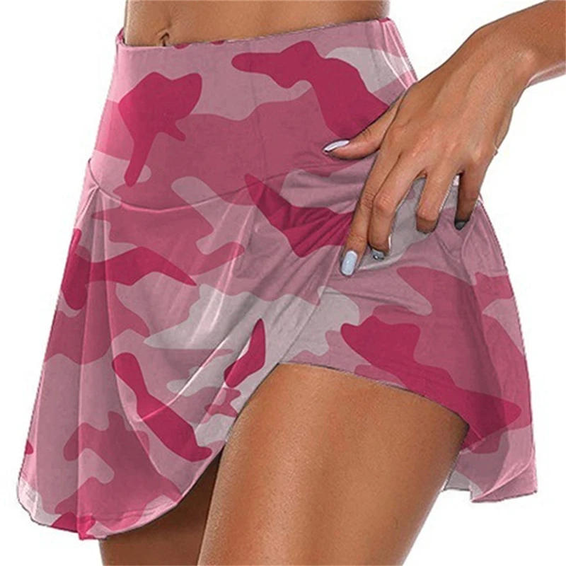 Description Picture 5 of itemCamo Printed Women Skirt Shorts Fitness Jogger Sweat Shorts Summer High Waist Skorts Pantalones Cortos Cycling Short Trousers