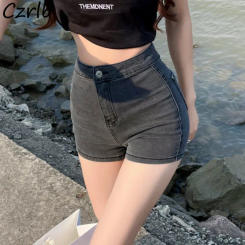 Shorts Women Denim Summer New Arrival High Waist Thin Elasticity Skinny Hot Fashion All-match BF Clothing Harajuku 90's Classic