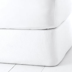 Cotton Matelasse Box Spring Cover - Double - White