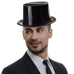 Black Plastic Top Hats (Per 12 pack)
