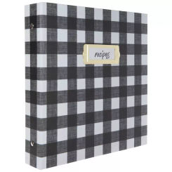 Black & White Buffalo Check Recipe Organizer