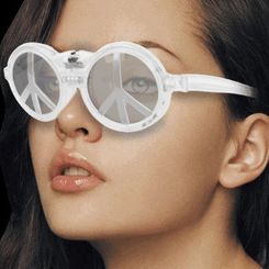 LED Light Up Peace Sign Sunglasses - Multicolor