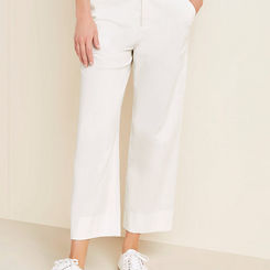 Cropped Wide Leg Corduroy Pants - 12 - Dark Caramel