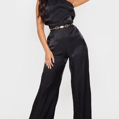 Black Knot Halterneck Shimmer Jumpsuit