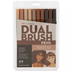 Dual Brush Pens - 10 Piece Set