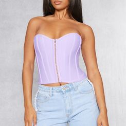 Lilac Bandage Hook And Eye Structured Corset