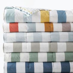Reversible Lightweight Comforter and Throw Throw Blanket - 52 x 80