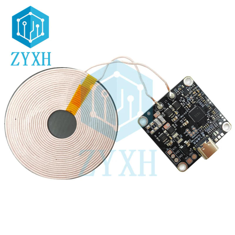 Description Picture 4 of item15W 12V Wireless Fast Charging Mobile Phone Charger Module Transmitter PCBA Circuit Board with Large Coil 5-15MM Long Distance